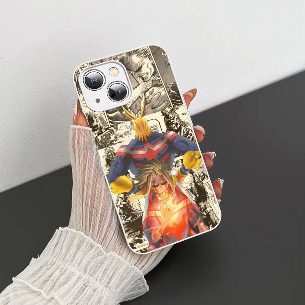 Vintage Anime My Hero A-Academia Tempered Glass For Iphone 14 13 12 11 Pro Mini XS MAX 14Plus X XS XR Fundas