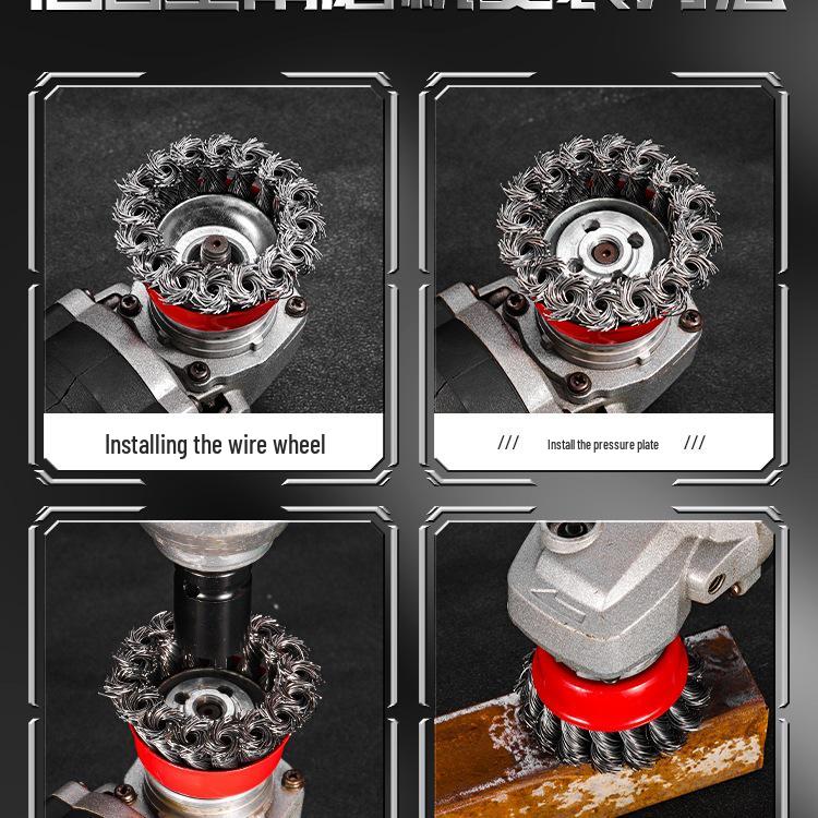 Steel Wire Wheel Cup Brush for Rust Removal and Polishing In Woodworking and Wall Grinding