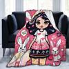 Bunny GirlSherpa Blanket Warm Blankets for Sunmer Super Soft Fuzzy Flannel  Like Reversible Velvet Plush Couch Blanket Lightweight