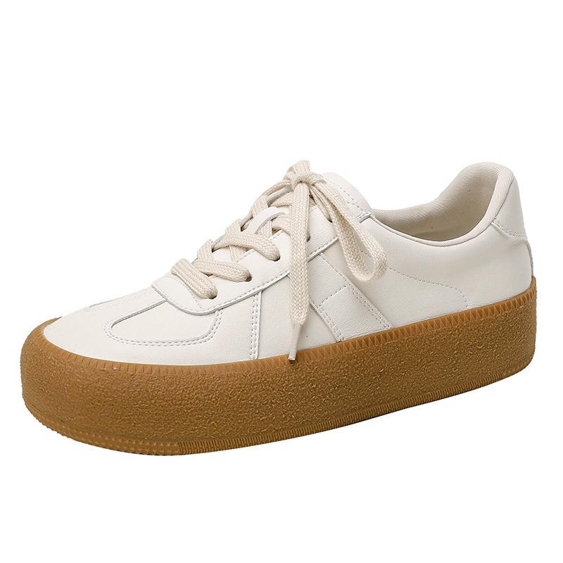 

Platform sports little white shoes women s spring and summer new leather retro casual versatile board shoes 40 белый