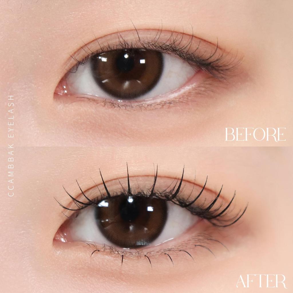 CCAMBBAK Eyelash Extensions (Partial, Semi-Permanent) - Idol-Style Eyelash Extensions, 8mm-12mm, Natural Look, Popular DIY False Eyelashes (12mm