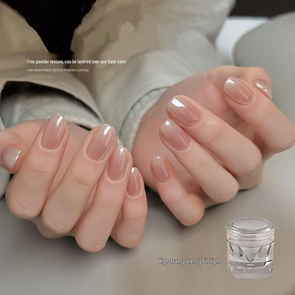 Eis Transparente Serie: Hochtransparenter Aufhellender Kristallpuder - 0,3 g Nail Art Feiner Glitzer Schmuck