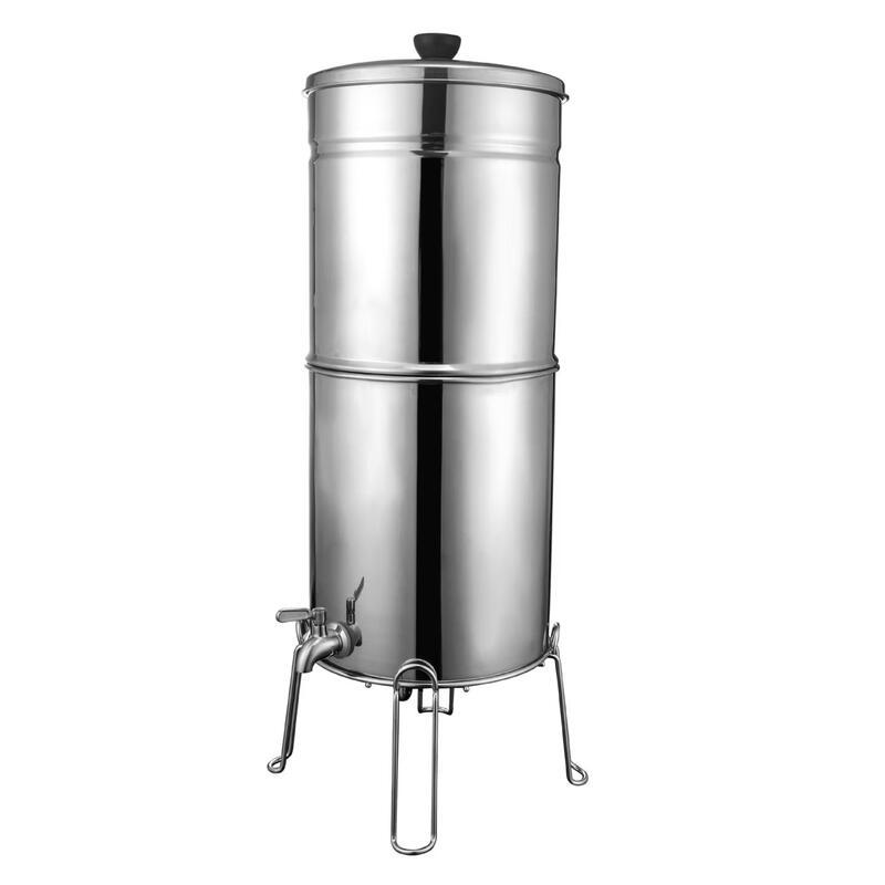 LISM Outdoor Stainless Steel Gravity Water Filter Bucket