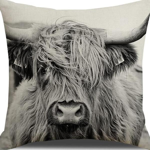 New Creative Cartoon Farmhouse Cow Animal Pillow Case Home Decoration Living Room Car Cushion