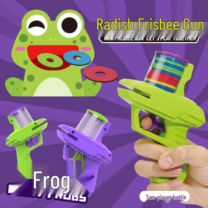 Children's Flying Saucer Gun: Safe EVA Soft Bullet Frisbee Toy, Parent-Child Outdoor Fun