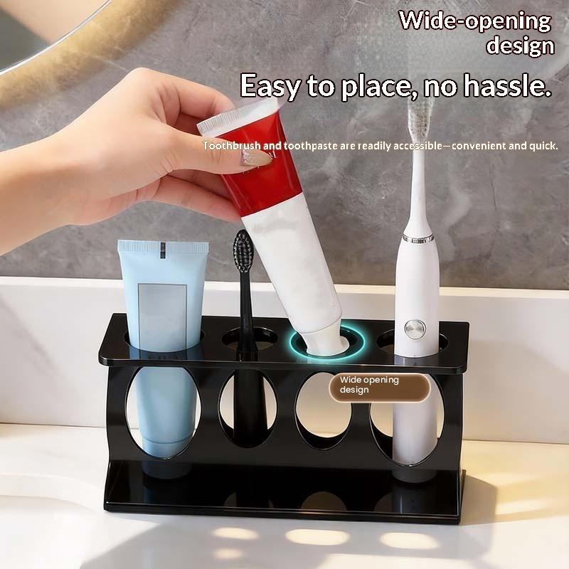 1Pcs Bathroom Tabletop Multifunctional Drain Rack Multipurpose Toothbrush Holder Vanity Desktop Toothbrush Base Support