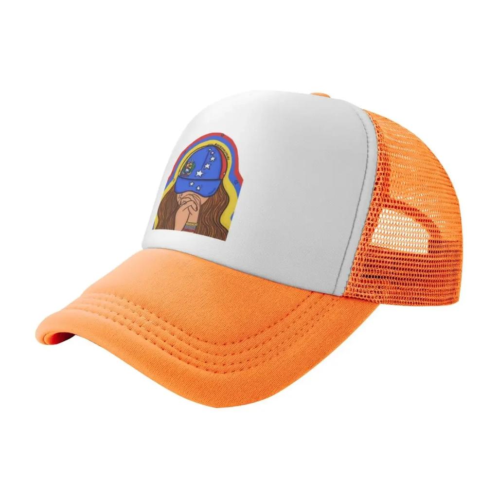 Venezuela Libre Girl Travel Mesh Baseball Caps Men Personalized Male Beach Bucket Hat Trucker Cap
