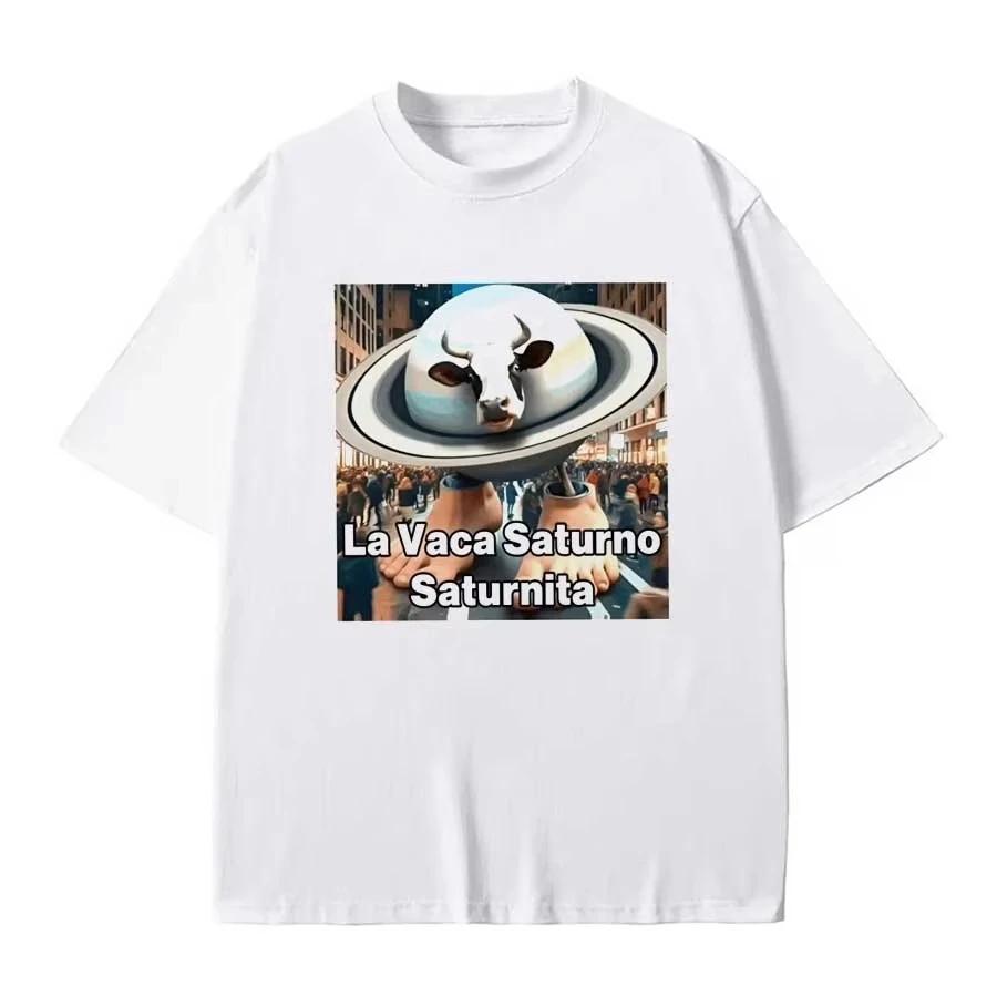 Schafsmilch Saturn Saturn Turm Hemd Comic Italienischer Hirnfäule Meme Millennium T-Shirt Top Damen Hip-Hop Streetstyle Groß