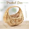 Moon Shape Plant Holder Basket With Sturdy Handle Decorative Storage Bin For Convenient Portability