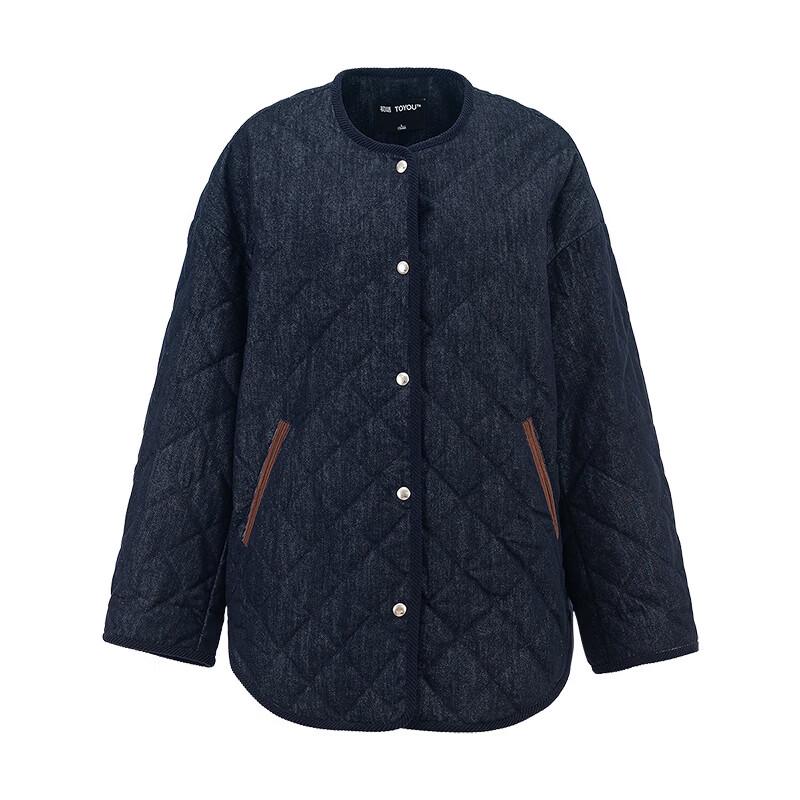 CHUYU Women's Faux Denim Goose Down Padded Jacket