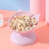 Hot Tall Bowl Kitten Neck Guard Firmly Prevent Upset Plastic Bowl Candy Color Cat Food Dog Food Bowl