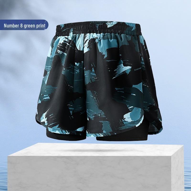Completo da uomo a doppio strato per lo sport: Costumi da Bagno per Corsa, Fitness, Spiaggia e Nuoto
