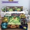3pcs Princess Tianas Night Bedding Set, Includes One Quilt Cover and Two Pillowcases, Bedroom and Guest Room Decoration. T72301139