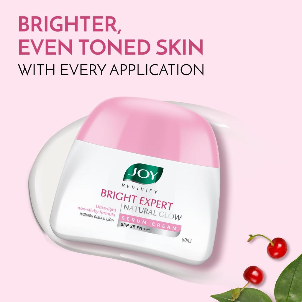 Joy Brightening Face Cream SPF 25 PA+++ With Niacinamide 50ml Pack Of 1 For Natural Glow & Sun Protection