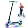 Elektrischer Kinderroller - 5,5" Räder - 110W Motor - 2,5Ah - Reichweite 5-8km - Radbeleuchtung - Höhenverstellbar - Blau