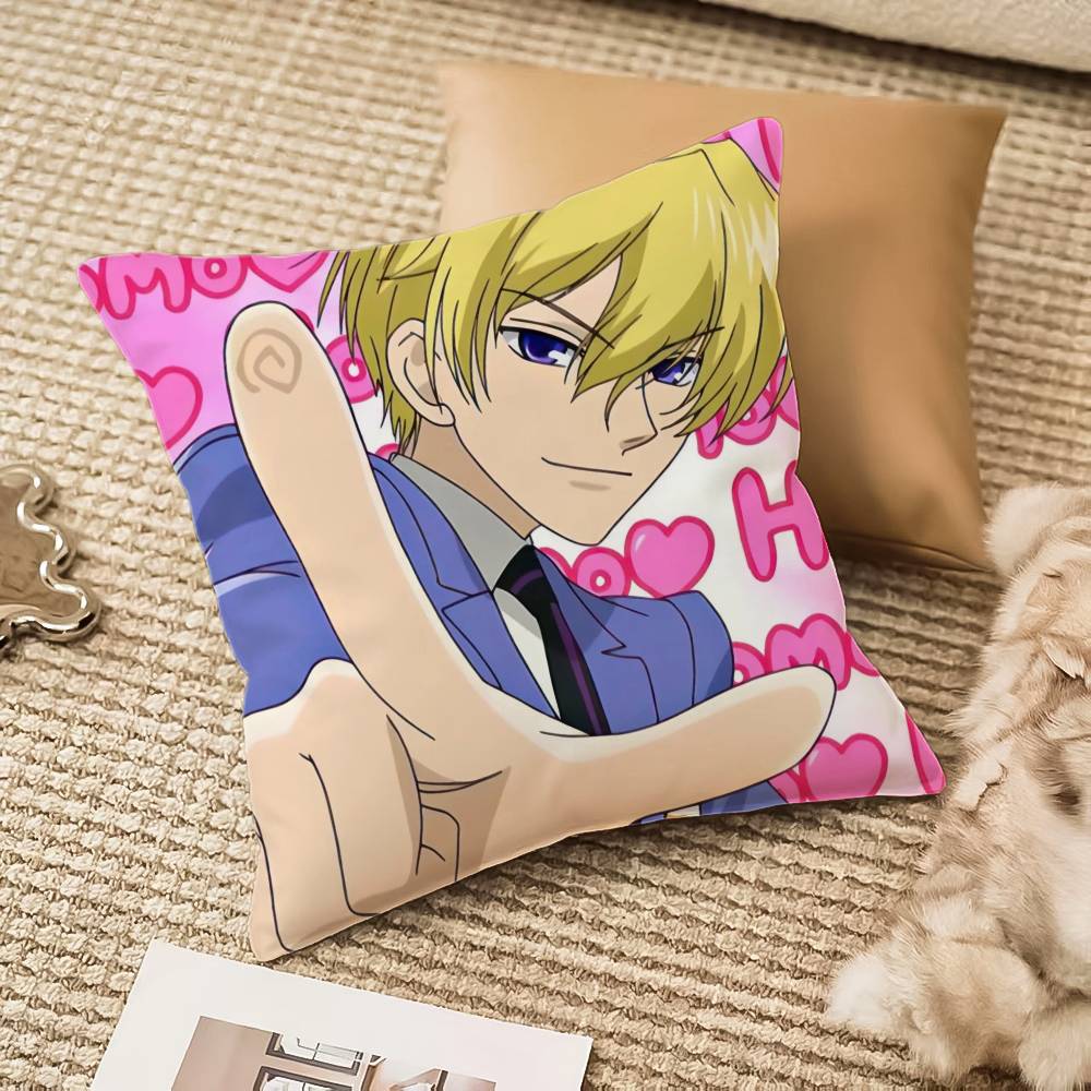 Ouran High School Host Club Pillow Case Sofa And Living Room Decorative Cushion Covers Dust-proof And Mite-proof Invisible Zippe