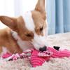 Niedliches Plüsch-Flamingo-Haustier-Hundespielzeug aus Cord für kleine große Hunde, Zahnreinigung, quietschendes, interaktives Welpenspielzeug, Haustier-Zubehör