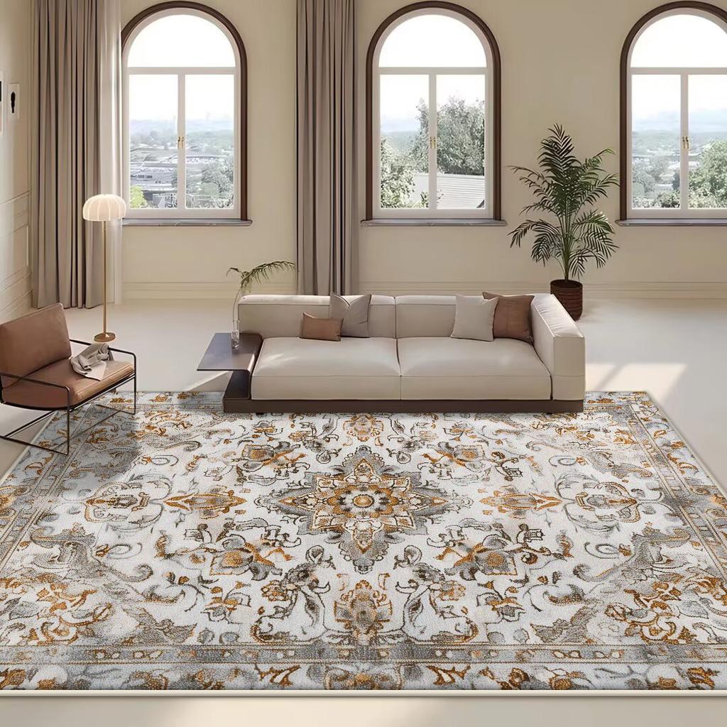 Persian Retro Large Living Room Carpet Home Decoration Easy Cleaning Washable Rug Lounge Coffee Tables Antiskid Floor Mat Boho