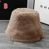 Hat Women Autumn and Winter Sweet and Cute Bucket Hcap Fashion Leopard Hat Plush Fisherman Hat Warm Thick Basin Hats