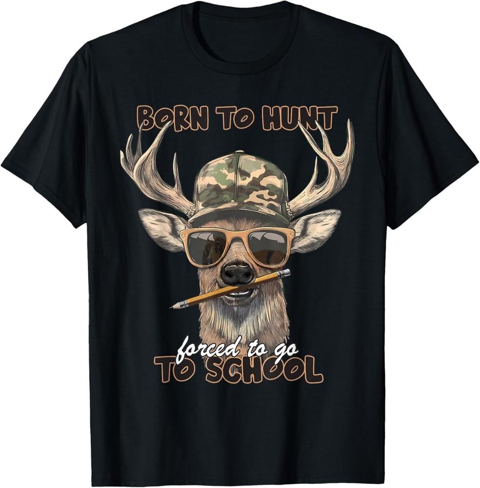 

Вынужден идти в школу Охота на оленей Мальчик Камуфляжная футболка унисекс футболка L