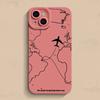 Travel-nspired Airplane Route Desian Phone Case For iPhone 16 15 14 13 12 11 Pro Max Mini 7 8 Plus X XR XS Soft Silicone Cover