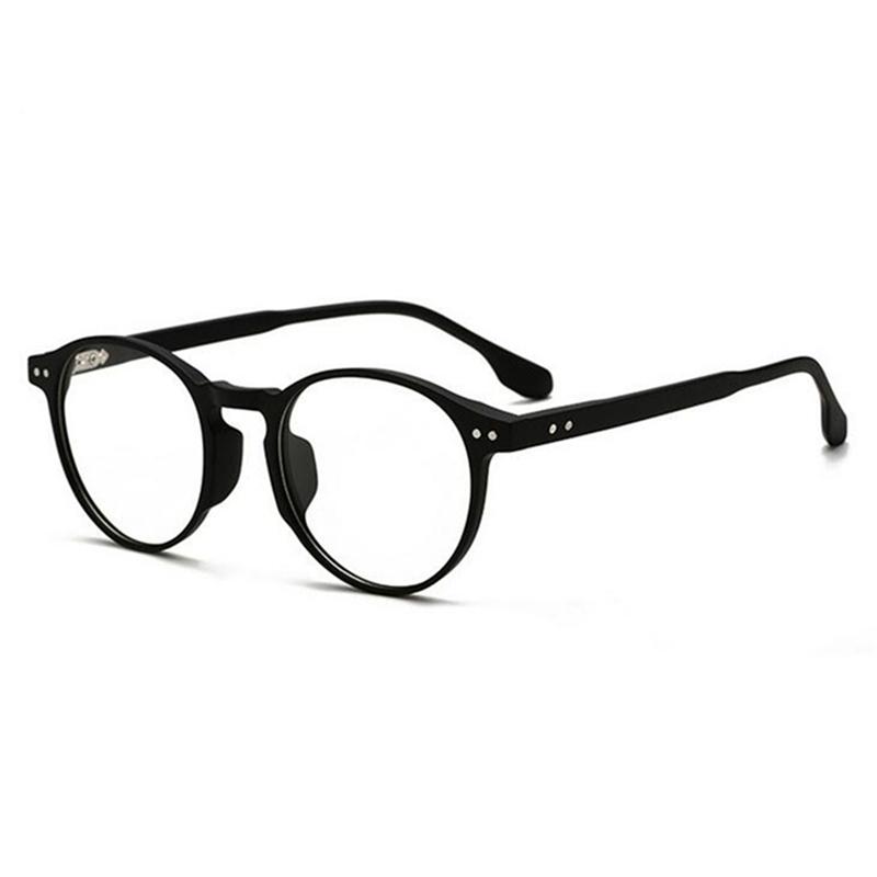 

0 -0.5 -0.75 -1.0 To -6.0 Blue Light Blocking Rivets Short-Sight Eyewear Women Men Round Prescription Glasses Leopard Frame 0