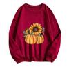 Top Stampati Girocollo da Donna Cotone Casual Moda Manica Lunga Pullover Top Blusa