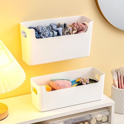 Wall Hanging Storage Box Bathroom Cosmetics Organizer Kitchen Cabinet Door Seasoning Storage Home Remote Control Sundries Holder