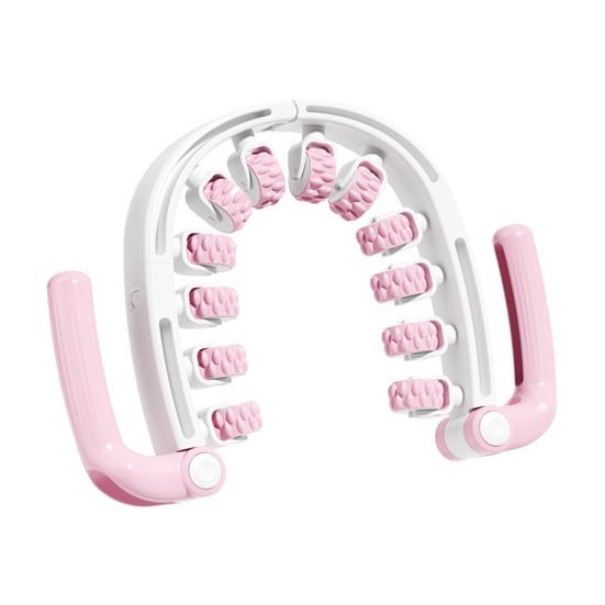 Leg Massage Roller Anti-Cellulite Lymphatic Drainage Deep Tissue Therapy Thighs Arm Back Shoulder Muscle Relaxation Massage Tool with 12 Rollers