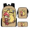 Backpack Naruto Children Set With Pencil Case And Versatile For School Trips Day