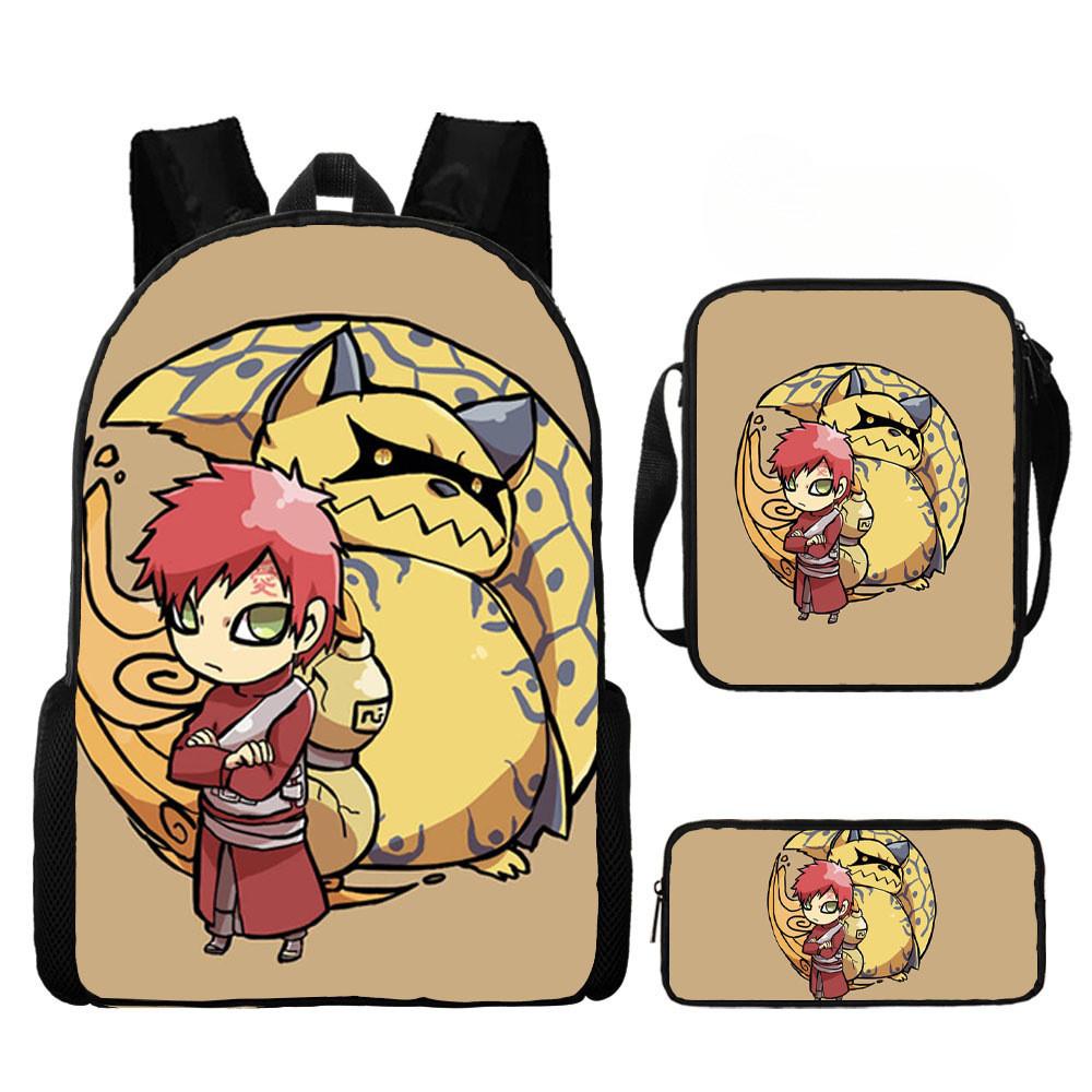 Backpack Naruto Children Set With Pencil Case And Versatile For School Trips Day