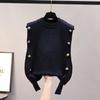Women's Waistcoat Autumn Outer Wear Pullover Sweater Fashion Casual Ladies Sleeveless Round Neck Knitted Top