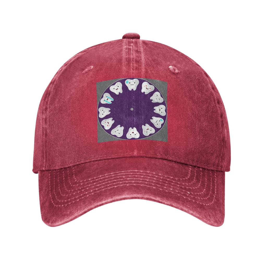 Purple Dental Clinic Wall Denim Cap Casual Baseball Caps Adjustable Hat Summer Unisex Baseball Hats