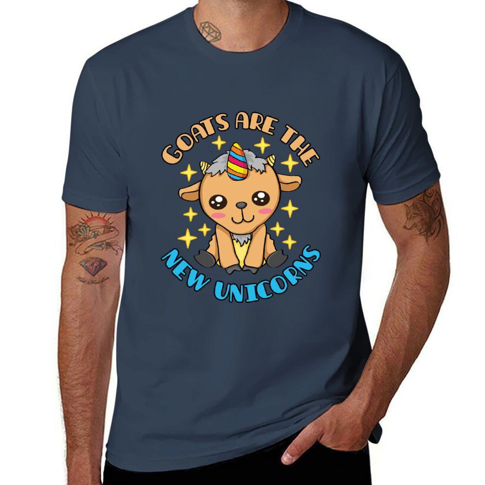 Goats Are The New Unicorns T-Shirt men t shirt cotton 100% man t shirt cotton high quality mens graphic t shirts T-Shirt S