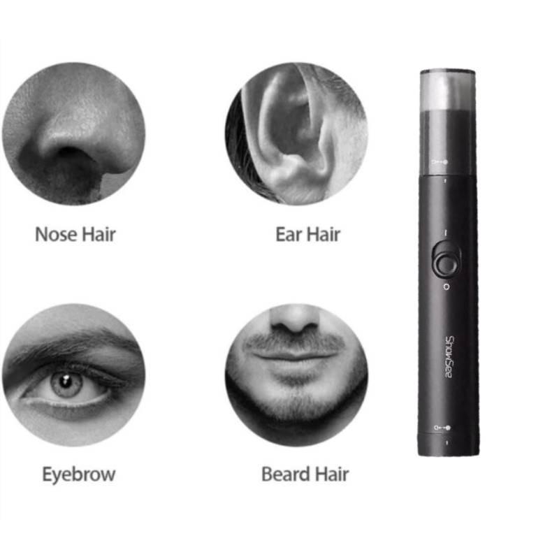 Compact Electric Nose Hair Trimmer For Men And Women With Detachable Washable Heads