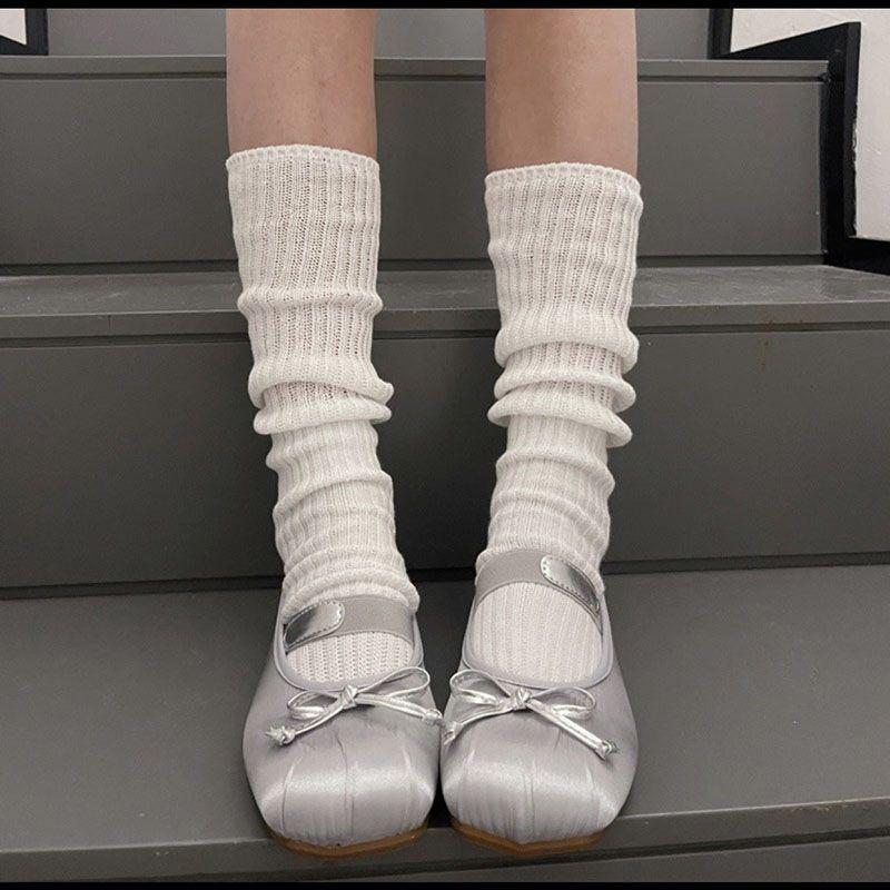 Women's Chunky Knit Over-the-Knee and Mid-Calf Mesh Socks - Breathable Ice Silk, Perfect for Outer Wear
