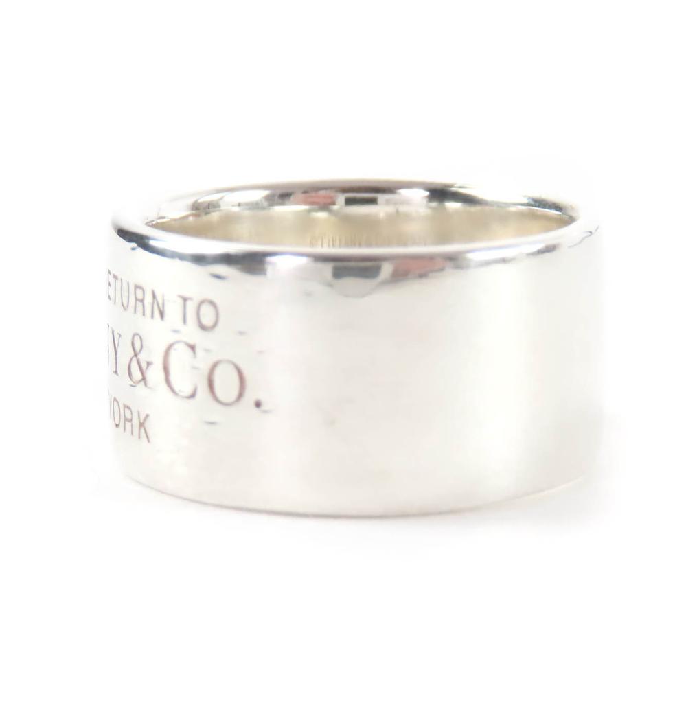Very Good TIFFANY&Co. Ring Logo design by Return to Tiffany & Co. Wide AG925 Used