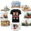 Cute Crochet Cat Print Tops Casual Crewneck Shirts For Kids Adults Best Friend Gift Animal Pattern Tees Pure cotton T-shirt