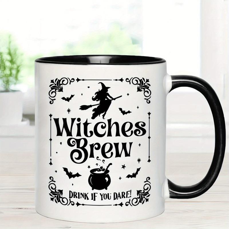 Witches Brew 11oz/330ML Ceramic Coffee Mug - Reusable, Dishwasher Safe, Perfect for Halloween & Everyday Use