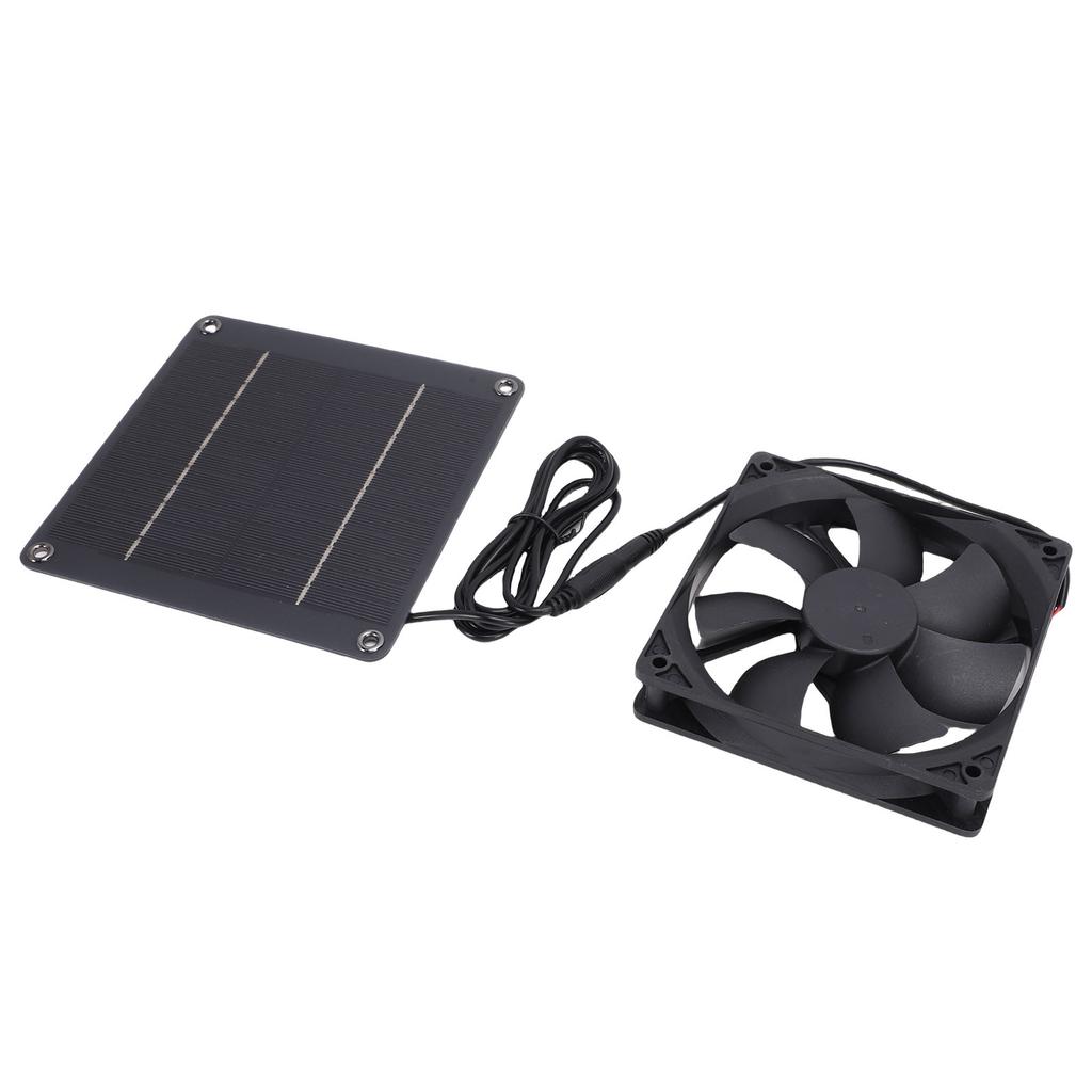 Solar Panel Fan Kit Solar Powered Exhaust Ventilation 4W for Small Greenhouses Sheds Pet Houses