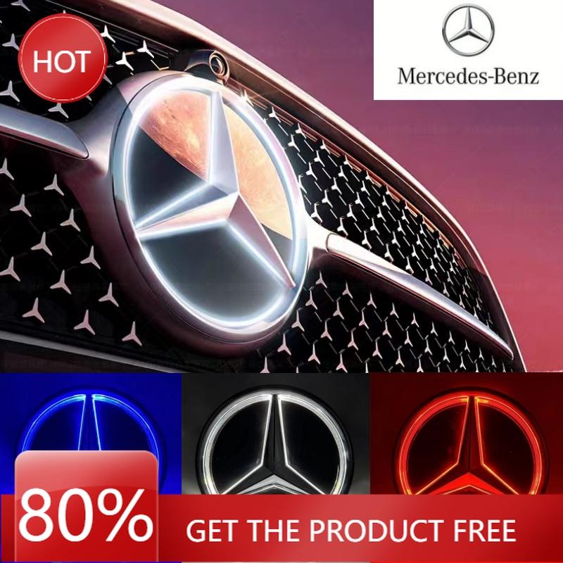 Car Sticker Car Front Grilled Star Emblem LED Illuminated Logo White Blue Red Light for Mercedes Benz W245 GLK 2006-2012 B/V cla