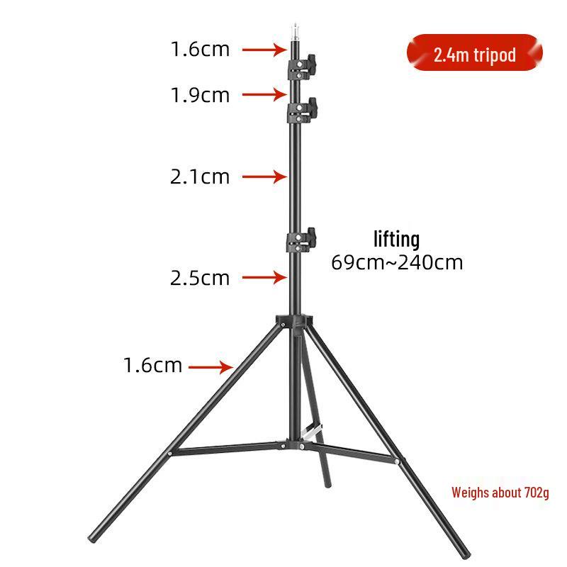 Photography Light Stand & Mobile Phone Tripod – 2.1m Adjustable Floor & Desktop Bracket for Live Streaming