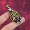 Tree of life unakite pendant copper wire wrapped rainbow moonstone pendant handmade gemstone pendant engagement gifts antique copper jewelry