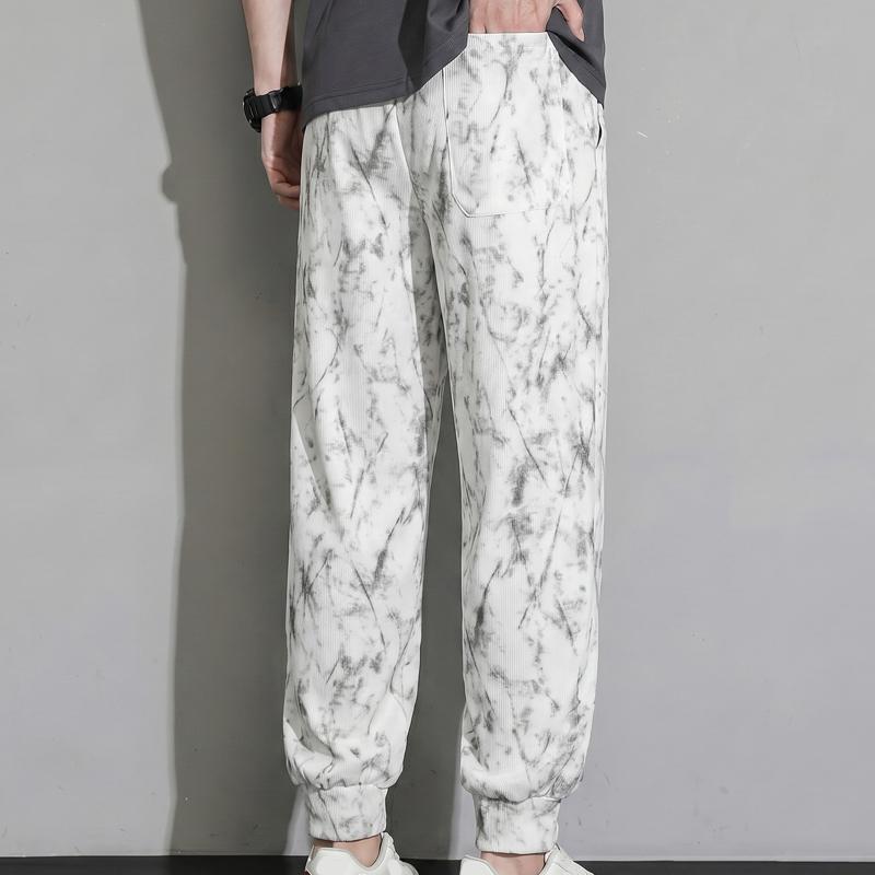Men's Plus Size Tie-Dye Jogger Pants, Elastic Waist Casual Summer Trousers (4XL-10XL)