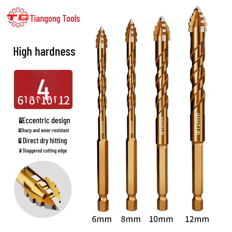 Tiangong High-Hardness Serrated Eccentric Drill Bit for Tile and Concrete