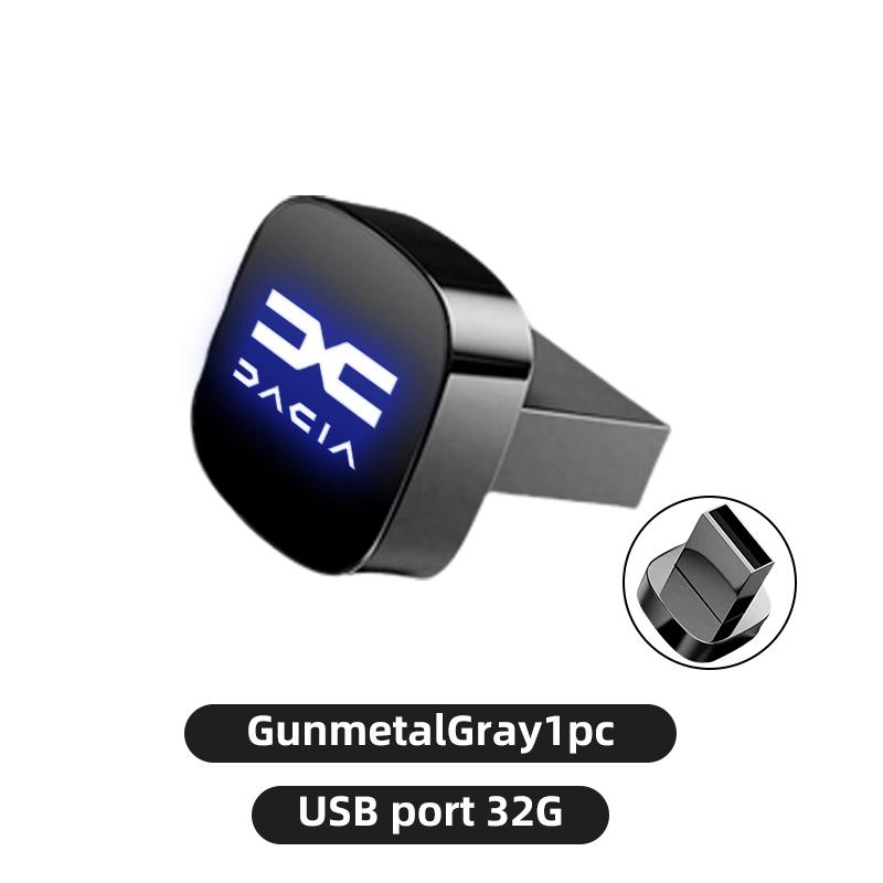 BGV1 Car Stickers Metal USB Type-C Flash Drive Memory Stick Music Saver For Dacia Duster Logan Sandero Lodgy Dokker Stepway Mcv 2