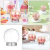 9Pcs DIY Snow Globe Kit Plastic Candy Jars with Screw Off Caps for Winter Snow Globe Craft Making Water Globes Ornament