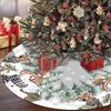 90/120cm Christmas Tree Skirt Snowman Reindeer Snowflake Tree Mat 2026 Christmas Home Decoration Winter Holiday New Year Gifts