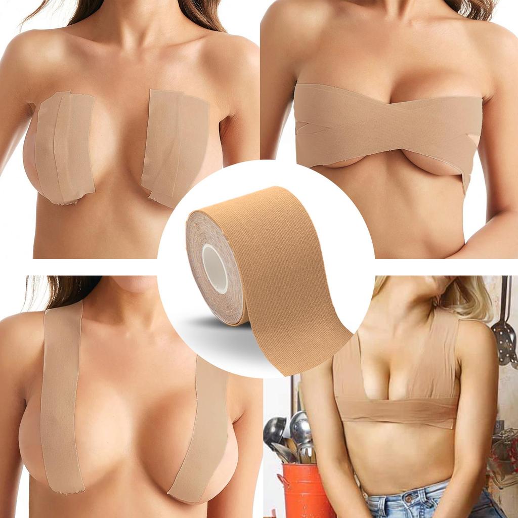 West&Month Invisible Elastic Fabric Breast Lift Tape Non-Scarring Anti-Sagging Expansion Gathering Breasts Elastic Fabric Tape
