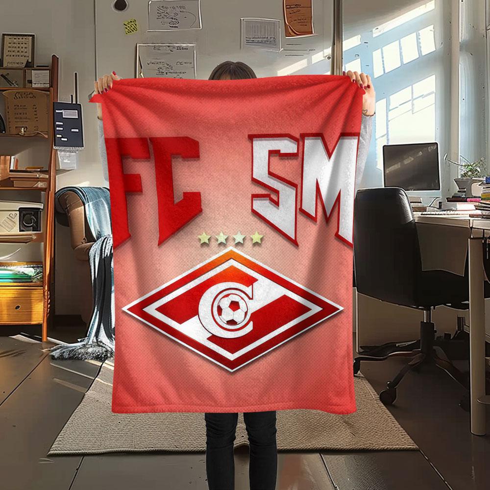 1PC  Spartak Moscow Fight Blanket, High quality Comfortable for All Seasons, Home Decor, Warmth and Comfort